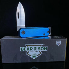 Load image into Gallery viewer, BEAR &amp; SON SMALL SLIP JOINT EVERY DAY CARRY POCKET KNIFE BLUE