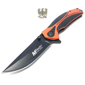 ORANGE ASSISTED OPENING DROP POINT LINERLOCK FOLDING EVERYDAY CARRY POCKET KNIFE