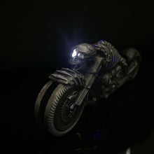 Load image into Gallery viewer, FOLDING POCKET KNIFE SKULL RIDER LED LINERLOCK WITH LED LIGHT MOTORCYCLE HARLEY