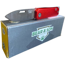 Load image into Gallery viewer, BEAR &amp; SON SMALL SLIP JOINT EVERY DAY CARRY POCKET KNIFE RED