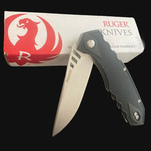 Load image into Gallery viewer, RUGER CRKT -THROUGH COMPACT PLAIN DROP POINT LINERLOCK FOLDING POCKET KNIFE