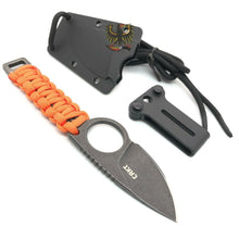 Load image into Gallery viewer, CRKT TAILBONE FIXED BLADE OUTDOOR KNIFE BLACK STONEWASH BLADE