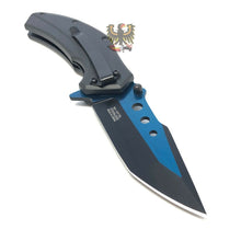 Load image into Gallery viewer, LINERLOCK STAINLESS DROP POINT BLADE WITH BLACK ABS HANDLE EVERYDAY CARRY KNIFE