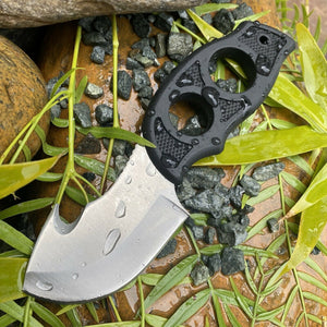 FINGERGRIP SKINNING KNIFE RITE EDGE GUTHOOK HUNTER THUMG RIDGE FIX BLADE