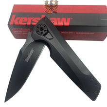 Load image into Gallery viewer, KERSHAW MARTIN FLYTHROUGH FLIPPER KNIFE 3&quot; BLACK OXIDE DROP POINT BLADE