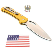 Load image into Gallery viewer, BUCK KNIVES MINI SPITFIRE LOCKBACK KNIFE YELLOW ALUMINIUM HANDLE