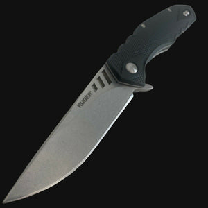 RUGER CRKT -THROUGH COMPACT PLAIN DROP POINT LINERLOCK FOLDING POCKET KNIFE