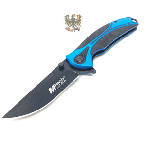 BLUE ASSISTED OPENING DROP POINT LINERLOCK FOLDING EVERY DAY CARRY POCKET KNIFE