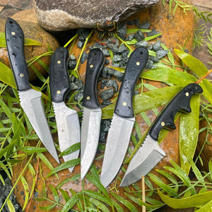 RITE EDGE FIVE PIECE SET FIXED BLADE KNIFE COOL KNIVES