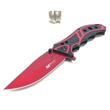 Load image into Gallery viewer, BLACK/RED ASSISTED OPENING LINERLOCK FOLDING EVERYDAY CARRY POCKET KNIFE MTECH