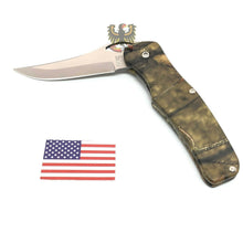 Load image into Gallery viewer, BEAR &amp; SON 9112 CAMOUFLAGE ALUMINUM HANDLES LINERLOCK FOLDING POCKET KNIFE