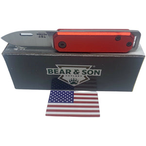 BEAR & SON SMALL SLIP JOINT EVERY DAY CARRY POCKET KNIFE RED