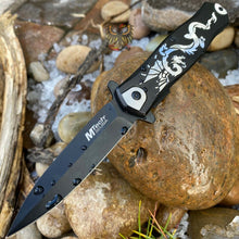 Load image into Gallery viewer, DRAGON BLACK ASSISTED OPENING LINERLOCK FOLDING EVERYDAY CARRY POCKET KNIFE MTEC