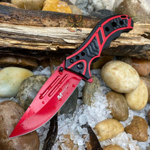 Load image into Gallery viewer, BLACK/RED ASSISTED OPENING LINERLOCK FOLDING EVERYDAY CARRY POCKET KNIFE MTECH