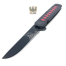 Load image into Gallery viewer, MTECH FRAMELOCK  WITH BLACK AND RED STAINLESS HANDLE COOL KNIFE