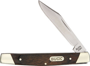 BUCK  SOLO FOLDING EVERY DAY CARRY POCKET KNIFE WITH WOOD HANDLE