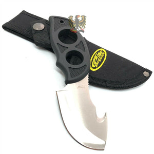 FINGERGRIP SKINNING KNIFE RITE EDGE GUTHOOK HUNTER THUMG RIDGE FIX BLADE