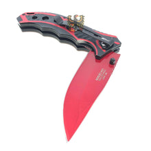 Load image into Gallery viewer, BLACK/RED ASSISTED OPENING LINERLOCK FOLDING EVERYDAY CARRY POCKET KNIFE MTECH