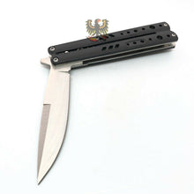 Load image into Gallery viewer, LINERLOCK ASSISTED OPENING BLACK ALUMINUM HANDLE SATIN FINISH STAINLESS BLADE