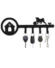 Load image into Gallery viewer, Pricuitie Decorative Wall Mounted Iron Key Holder(Black, The Playing Dog)