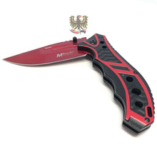 Load image into Gallery viewer, BLACK/RED ASSISTED OPENING LINERLOCK FOLDING EVERYDAY CARRY POCKET KNIFE MTECH