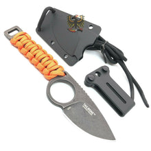 Load image into Gallery viewer, CRKT TAILBONE FIXED BLADE OUTDOOR KNIFE BLACK STONEWASH BLADE