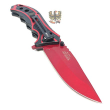 Load image into Gallery viewer, BLACK/RED ASSISTED OPENING LINERLOCK FOLDING EVERYDAY CARRY POCKET KNIFE MTECH