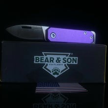 Load image into Gallery viewer, BEAR &amp; SON SMALL SLIP JOINT EVERY DAY CARRY POCKET KNIFE PURPLE