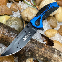 Load image into Gallery viewer, BLUE ASSISTED OPENING DROP POINT LINERLOCK FOLDING EVERY DAY CARRY POCKET KNIFE
